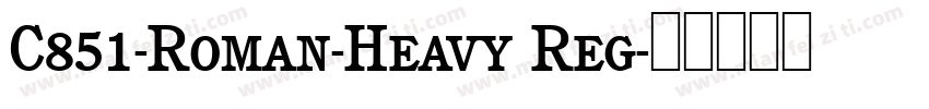 C851-Roman-Heavy Reg字体转换